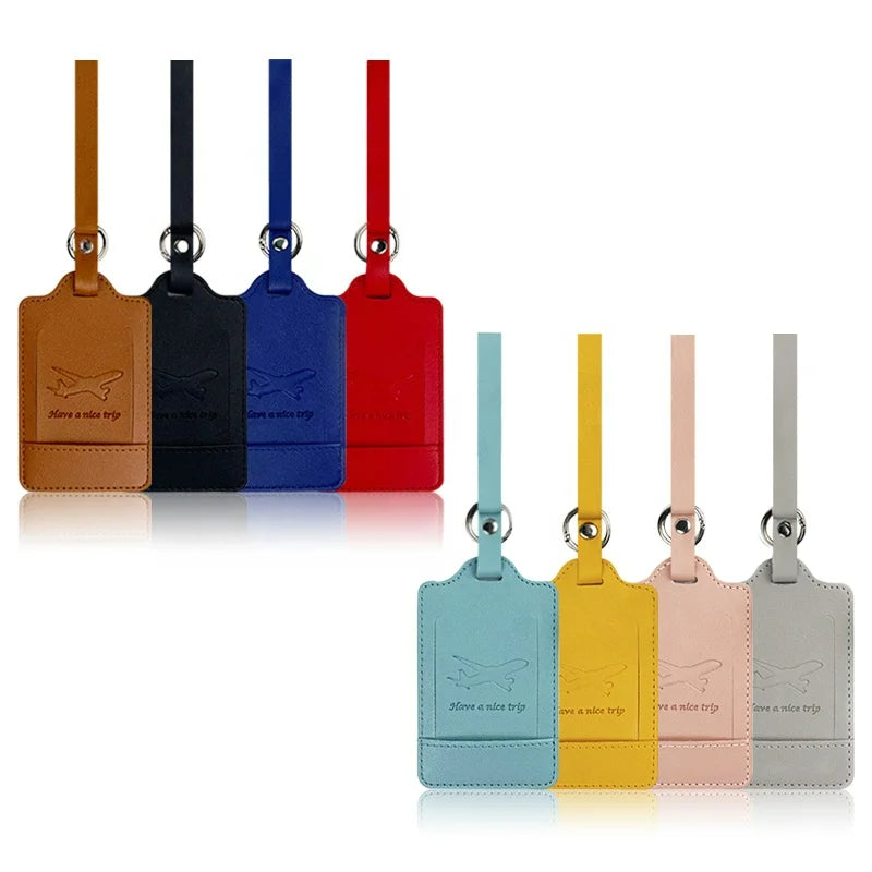 Premium PU Leather Luggage Tag
