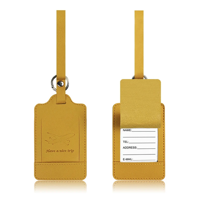 Premium PU Leather Luggage Tag