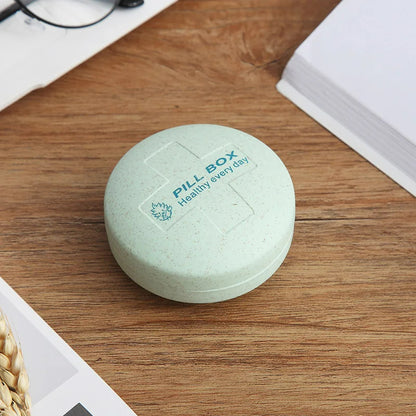Round Travel Pill Organizer with 4 Compartments