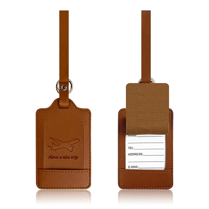 Premium PU Leather Luggage Tag