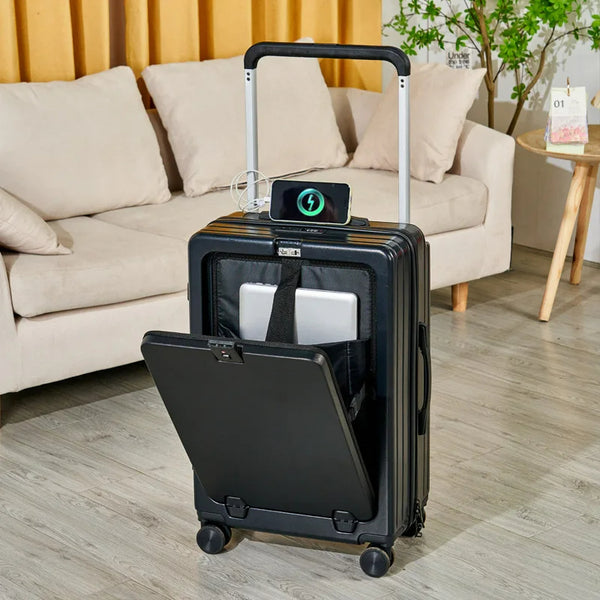 Carry-On Luggage with Front Laptop Compartment – 21 Inches