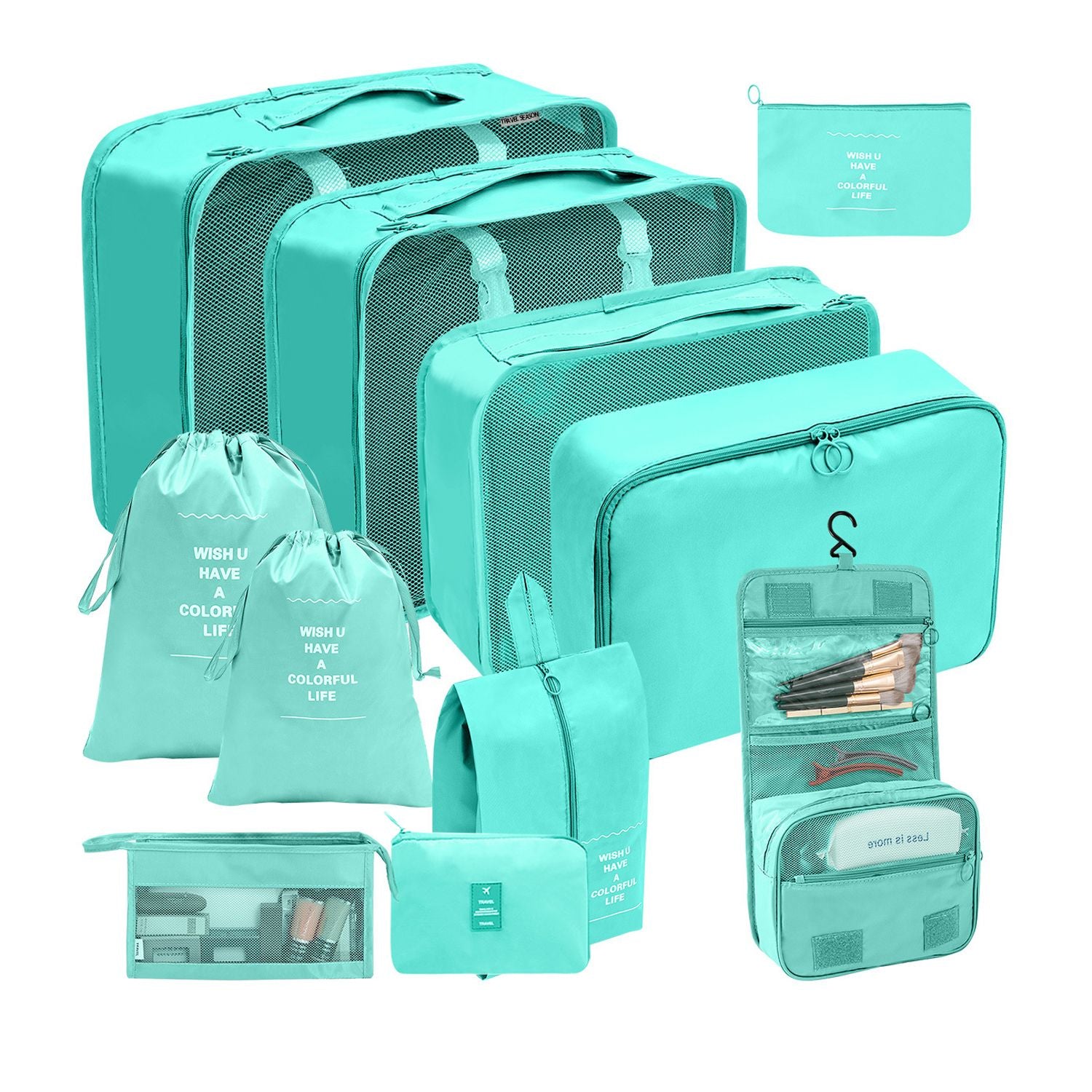 11 Pc Complete Travel Packing Organizers
