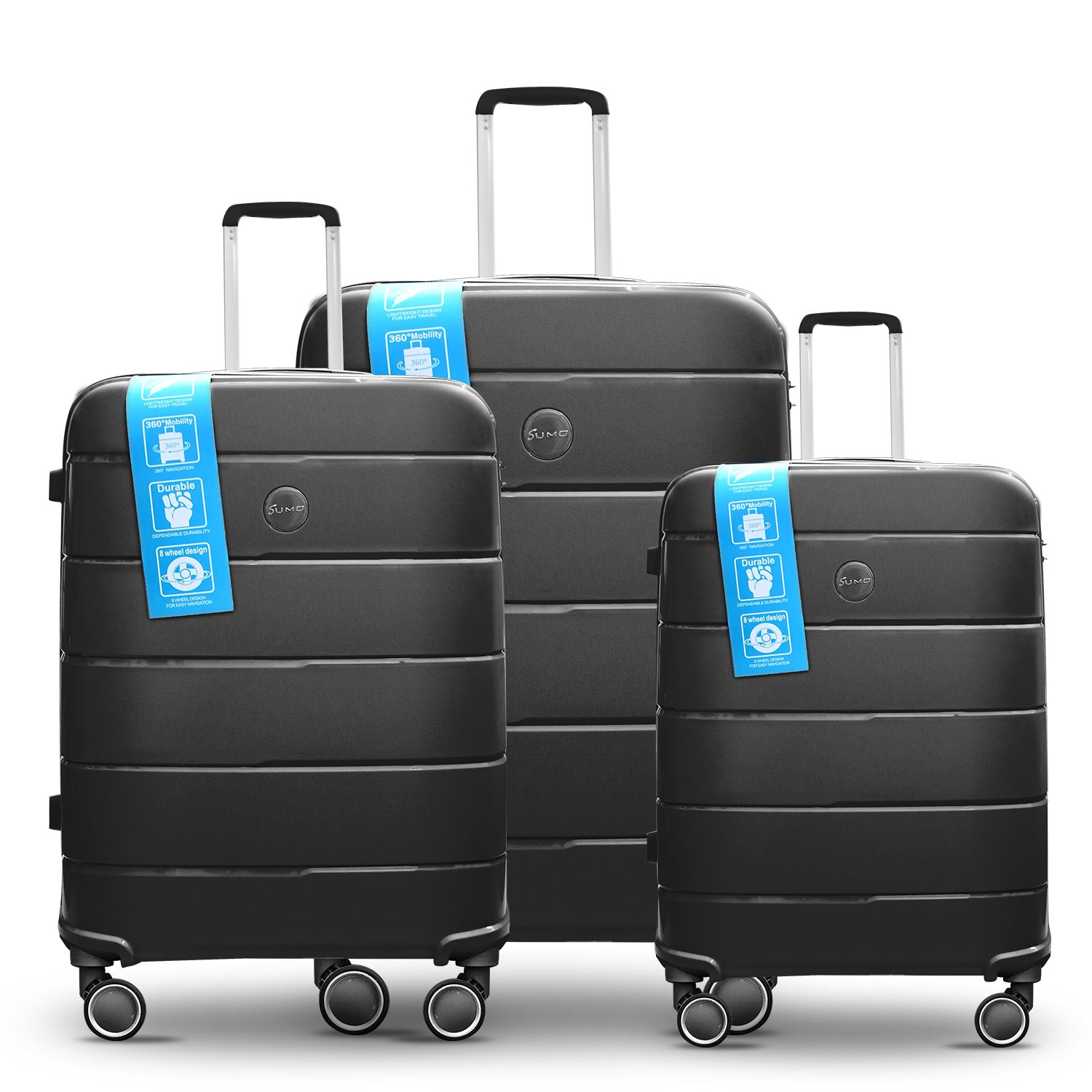 Sumo Fibertech Pp Luggage 3Pc Set (20/24/28")