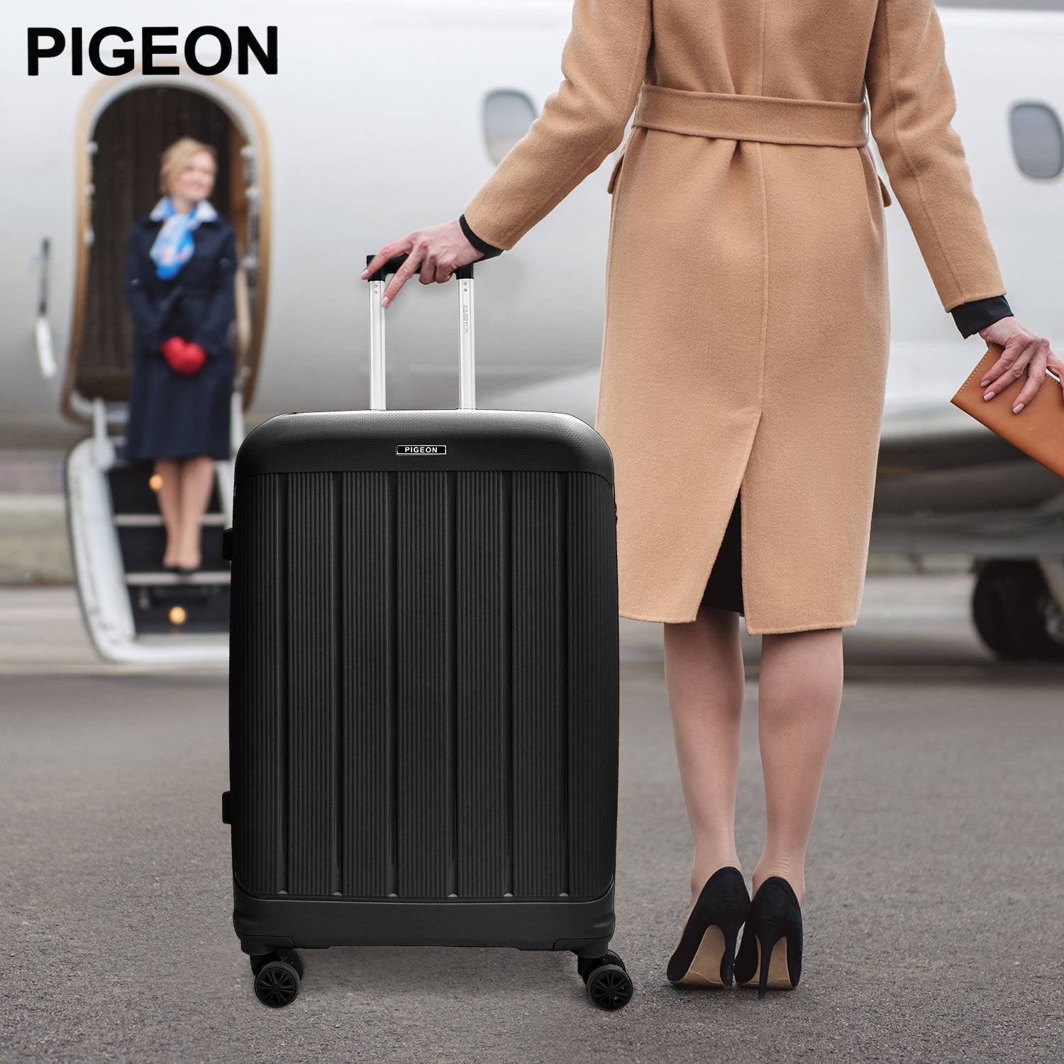 PIGEON MONUMENTAL PP 3+1PC SET LUGGAGE WITH PVC COVER (14/20/24/28")