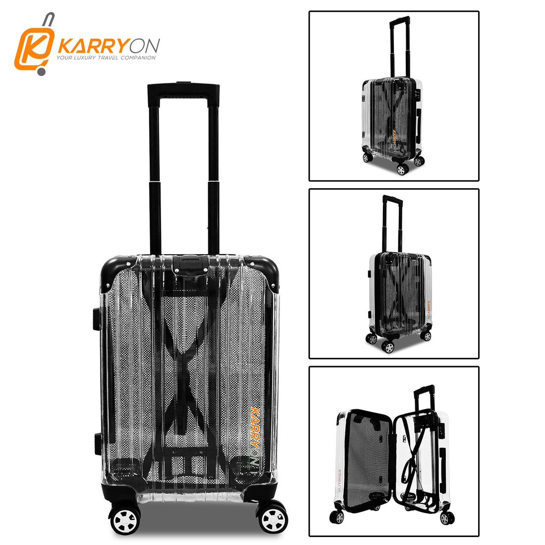 KarryOn Aviation 20" Transparent Polycarbonate Cabin Luggage