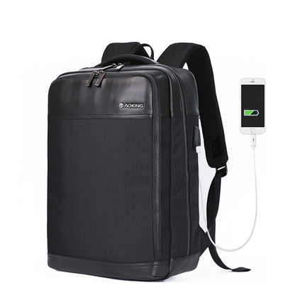 Aoking Sn86610-5 Leather Business Laptop Backpack