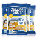 Travel Space Saver Vacuum Storage Bags Reusable Packing Sacks (7 Pack) with Manual Air Pump