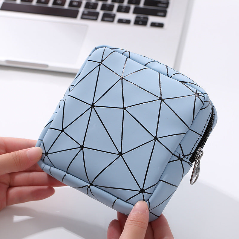 Geometric Metallic Purse For Men And Women