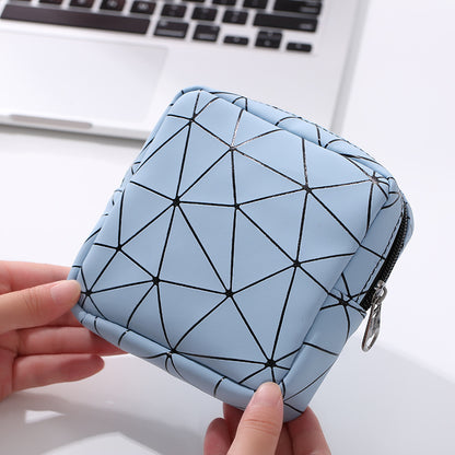 Geometric Metallic Purse For Men And Women