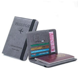 غطاء جواز السفر RFID - جلد PU