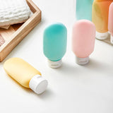 SUMMER PASTEL SILICONE TRAVEL REFILLING BOTTLE 3PC SET