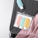 SUMMER PASTEL SILICONE TRAVEL REFILLING BOTTLE 3PC SET