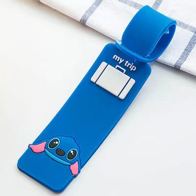 Blue Stitch 3D Silicone Luggage Tag