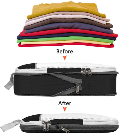 6 Set Premium Compression Travel Packing Cubes