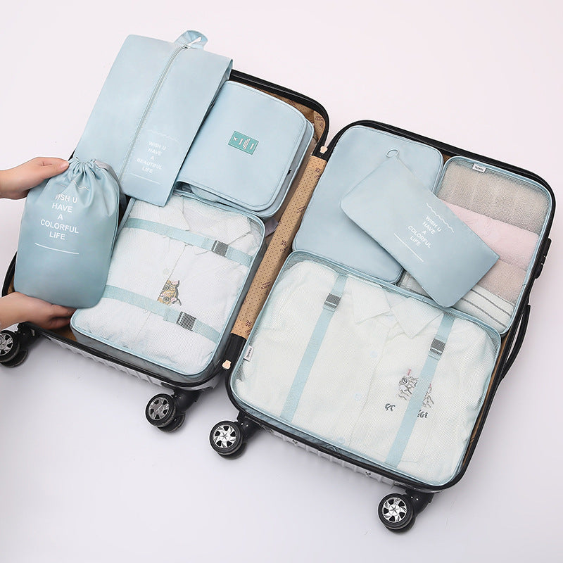 8 SET TRAVEL CUBES FOR LUGGAGE PACKING ORGANIZERS